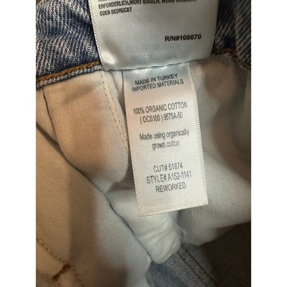 Agolde Reworked Belted 90's Straight Jeans Size 28 - Picture 5 of 7